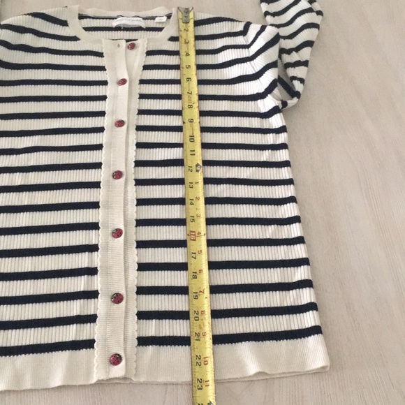 CHINTI & PARKER STRIPE WOOL KNIT CARDIGAN SWEATER - Picture 5 of 9